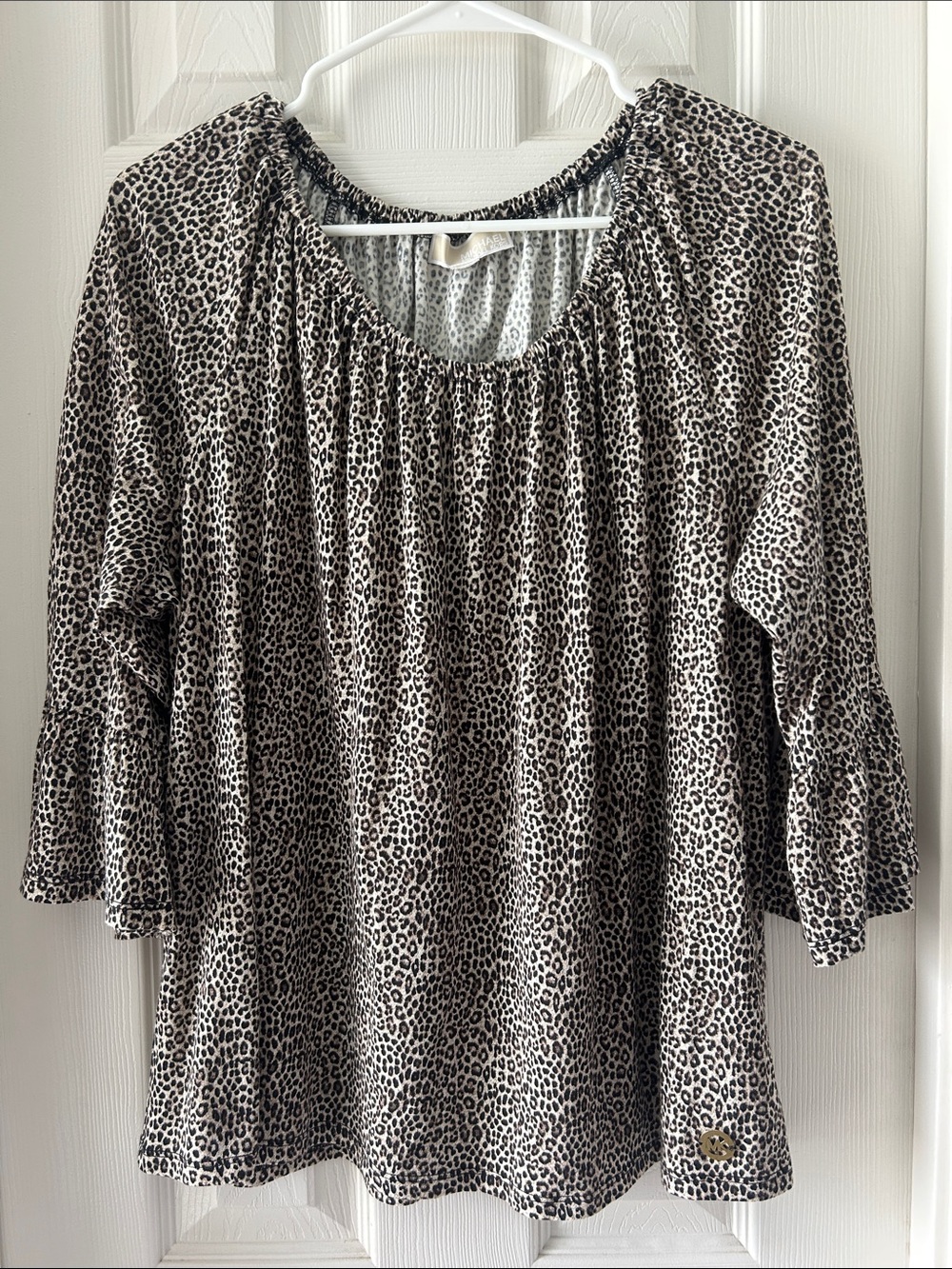 ⚜️ Michael Kors Black & White Leopard Print Tunic
